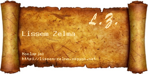 Lissem Zelma névjegykártya